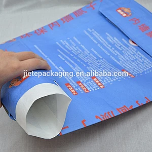 25kg printed interior building putty powder kraft paper bag with valve port
