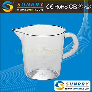 Newest design good quality disposable plastic measuring jigger cup made of PC