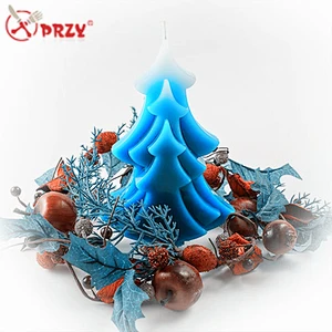 Creative 3d Christmas Tree shaped candle mold silicone DIY handmade soap silicone molds