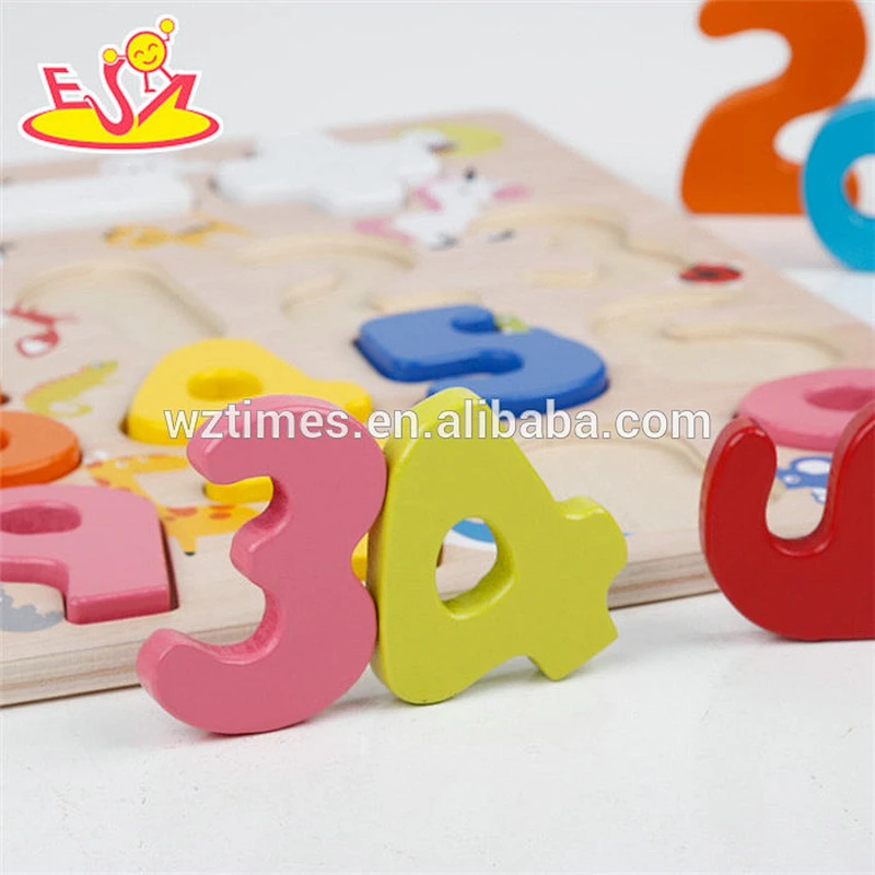 Puzzlespielspielzeug des frühen frühen Matheunterrichtspielzeugs hölzernes für Baby W14B092