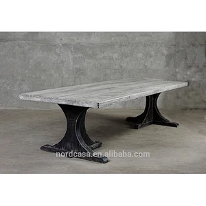Reclaimed elm plank dinning table( special leg)