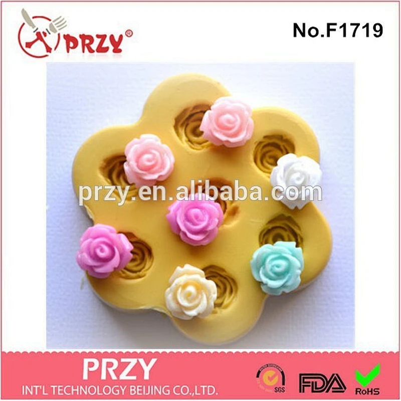 2015 hotsale Tiny Roses cake decor silicone cake mold