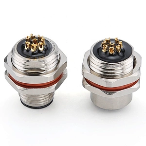 3pin 4pin 5pin 8pin 12pin Panel Mount Male Female Waterproof M12 Connector