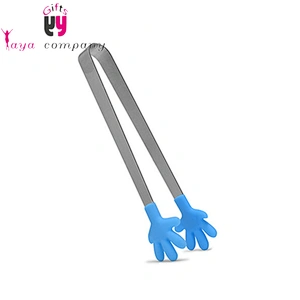 Kitchen Tools Stainless Steel Silicone Ice Tong For Ice Cube Maker Genie