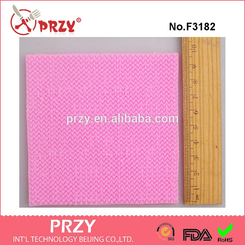 F3182 Fondant silicone mold wool sweater texture silicone mold cake decoration