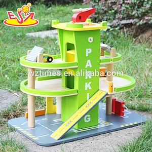 2018 wholesale kids wooden car parking toy cheap children wooden car parking toy hot sale baby wooden car parking toy W04B037
