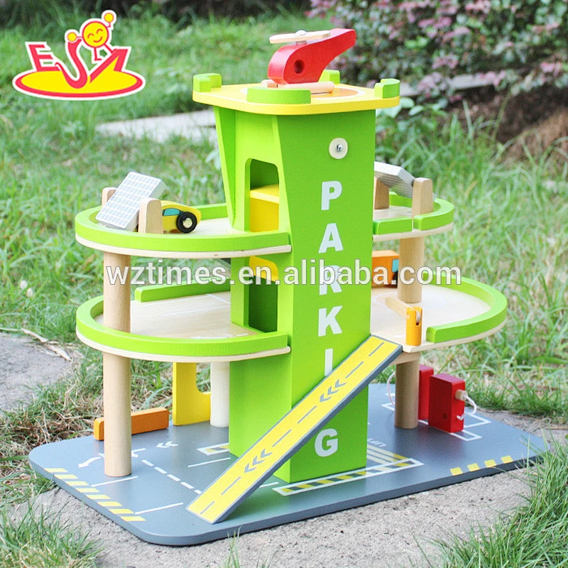 2018 wholesale kids wooden car parking toy cheap children wooden car parking toy hot sale baby wooden car parking toy W04B037