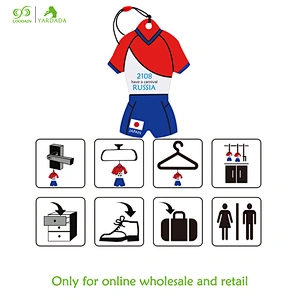Japanese football novelty T-shirt shape Cup 2018, hanging air freshener, new design product in stock