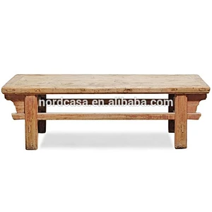 Vintage recycle wood outdoor seating bench