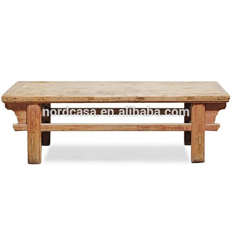 Vintage recycle wood outdoor seating bench