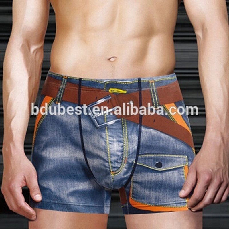 2015 new style cotton/spandex printed free sample men underwear