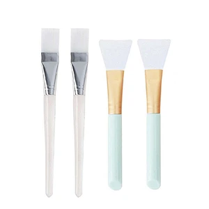 Newest Professional Beauty 2pcs Silicone DIY Facial Mask Brush Foundation Makeup Brush With High Quality