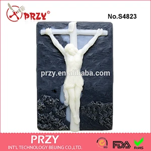 S4823 Jesus mold for soap silicone cross soap mold customer silicone molds