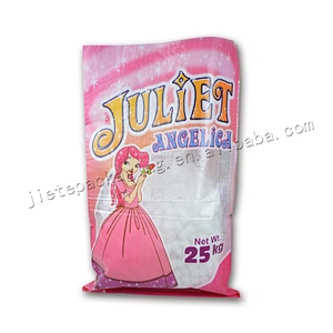 25kg transparent plastic bopp laminated and printing pp woven jasmine rice thailand bag