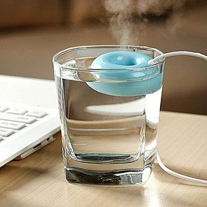 Portable Cool Air Humidifier with USB Cable for Office Home Travel- Cute Donut Shape