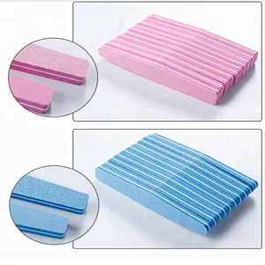 Custom Printed Colourful Disposable Foam Nail Sanding File Professional Nail Polish