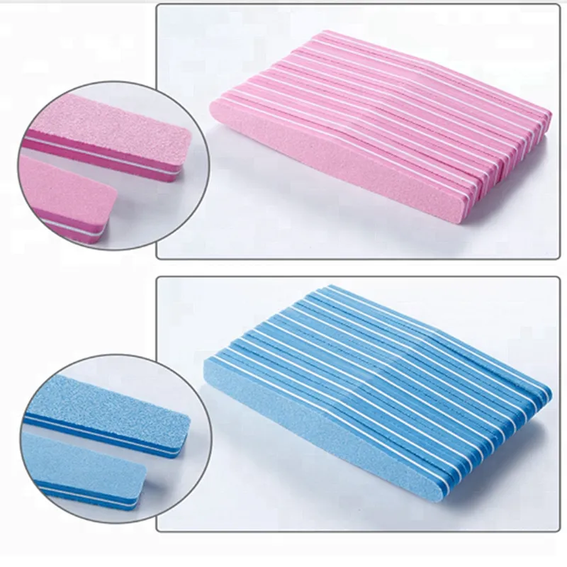 Custom Printed Colourful Disposable Foam Nail Sanding File Professional Nail Polish