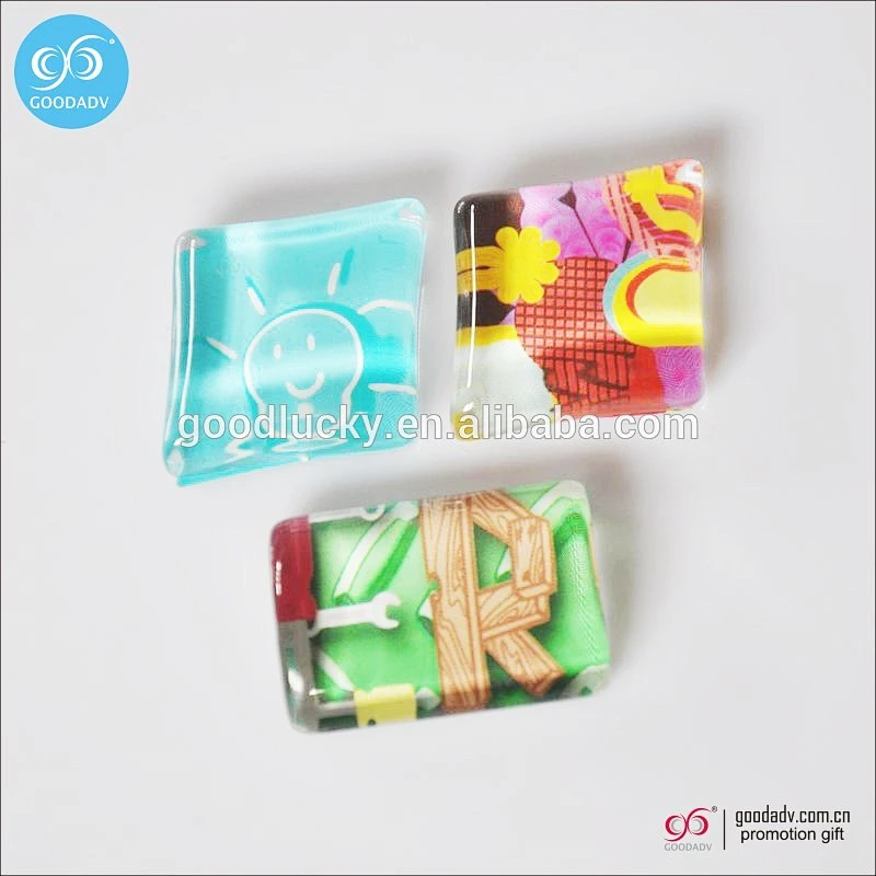 promotional gifts custom glass fridge magnet crystal magnetic fridge sticker