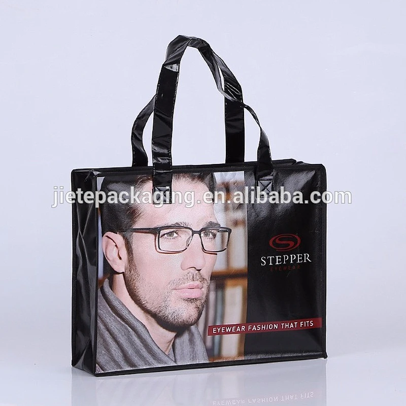 recycled custom promotional pp laminated non woven fabric shopping tote bag