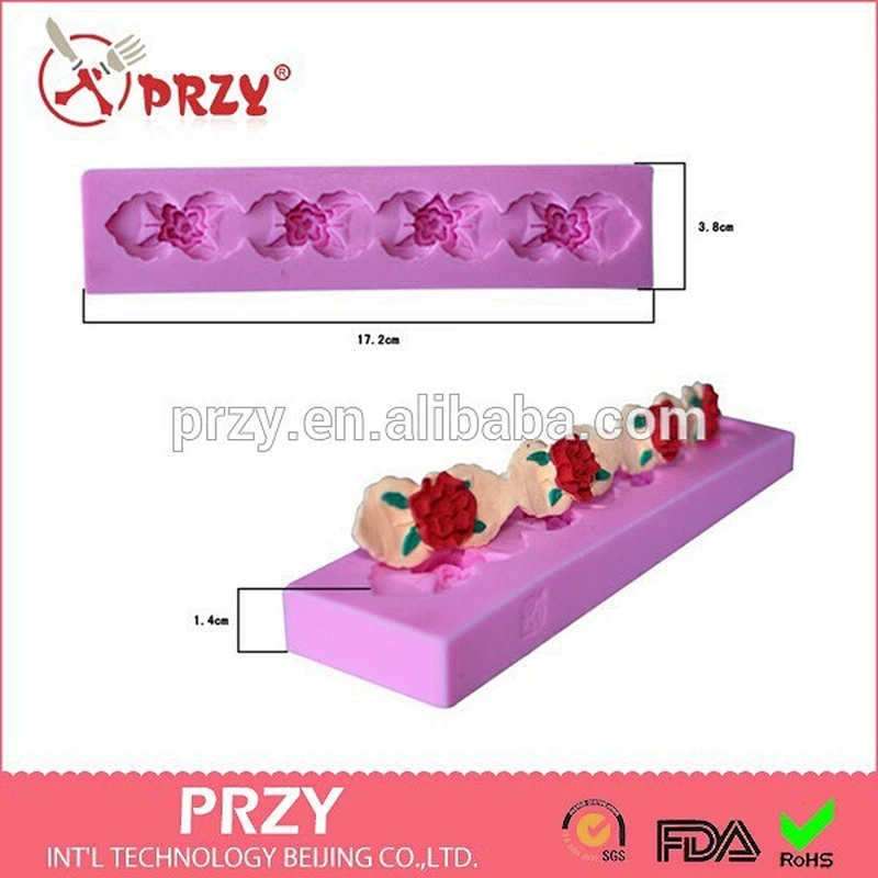 High quality rose fondant silicon mold