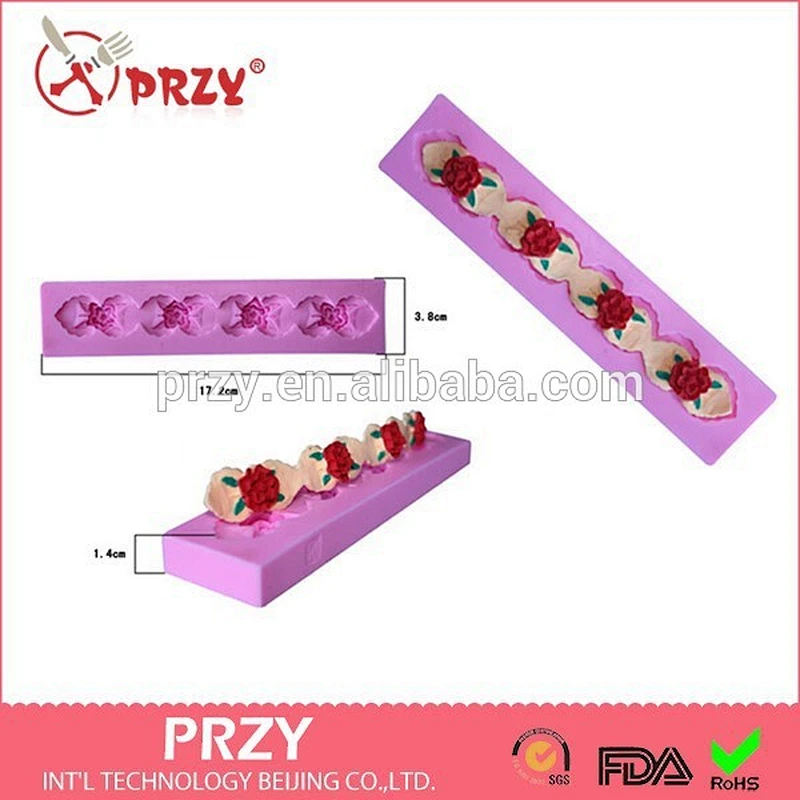 High quality rose fondant silicon mold