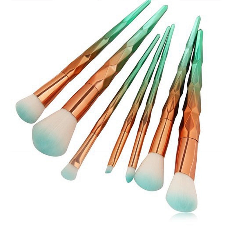 Fashion cosmetic tools 7pcs natural hair professional makeup brush set