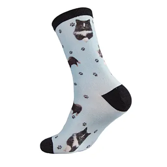 Custom Logo 3D Digital Print Fashion Dress Bamboo  Soft High Socks Men Printing Wholesale