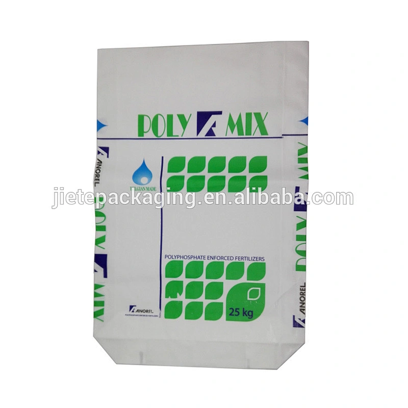 BOPP film laminated white square bottom pp woven bag for chemical packing with printing