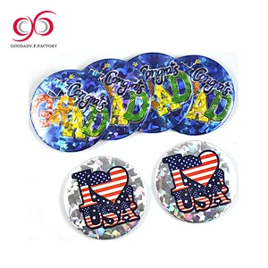 Guangzhou factory supplier plastic button badge clip with magnet