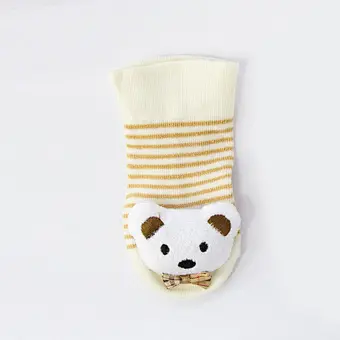 Oem Custom 3d cartoon pattern newborn cotton ankle socks non slip infant rubber sole toddler Socks baby cute kids