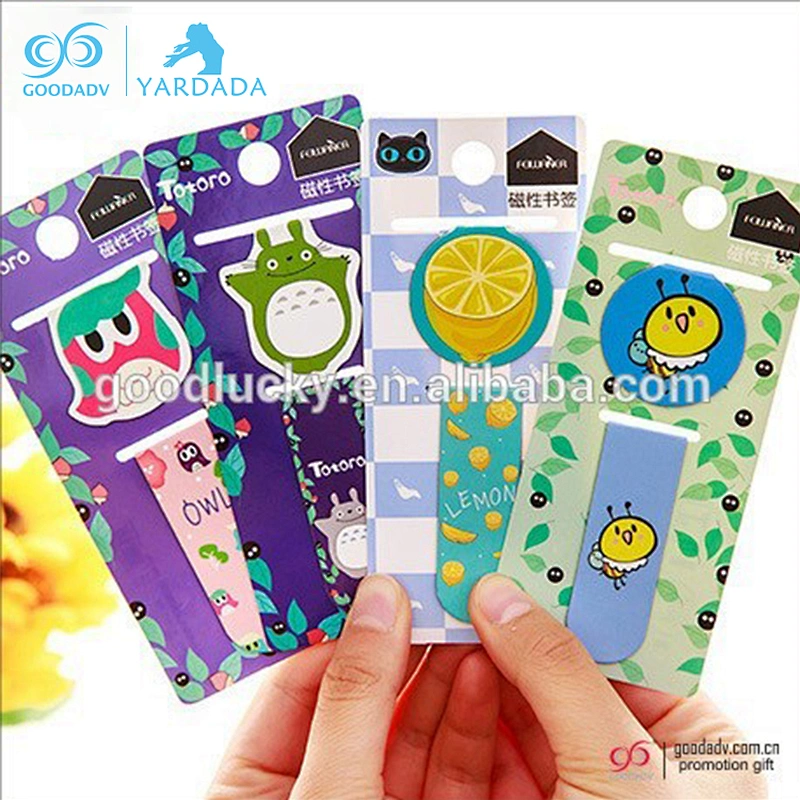 advertising specialty cartoon boys character folding magnetic bookmark