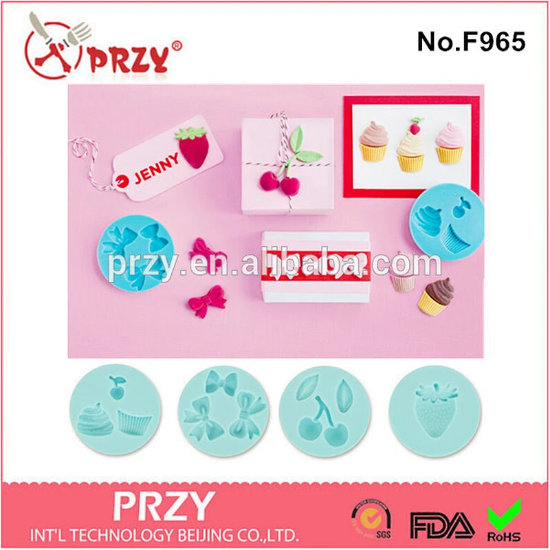F965 High quality fruit series gum paste silicone fondant mold for sale