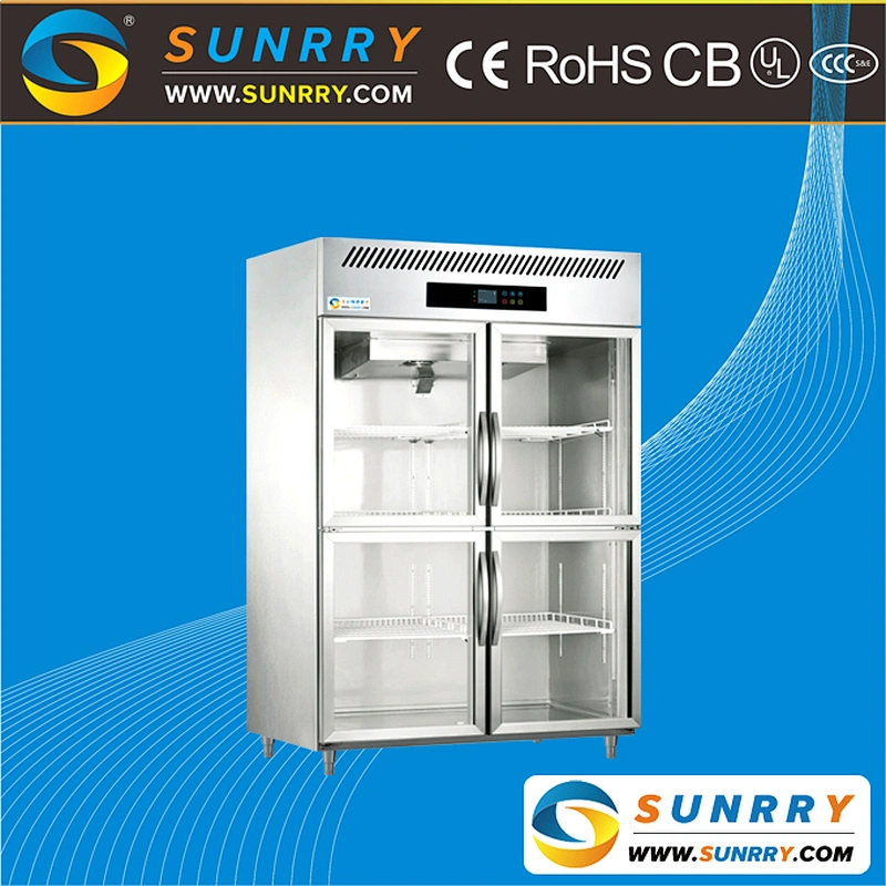 Commercial upright fruits and vegetable refrigerator cabinet with glass door for supermarkets (SY-RC1000G SUNRRY)
