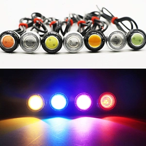 12v 23mm eagle eye led rock lights white red blue green bulb for motorcycle trucks