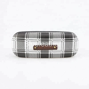 Black White Striped Pane Digital Printing Eyeglasses Case for Men