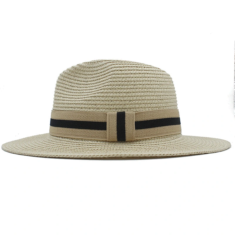 Fashion Men Women Paper Straw Panama Hat Woven Paper Straw Hat In Hollow
