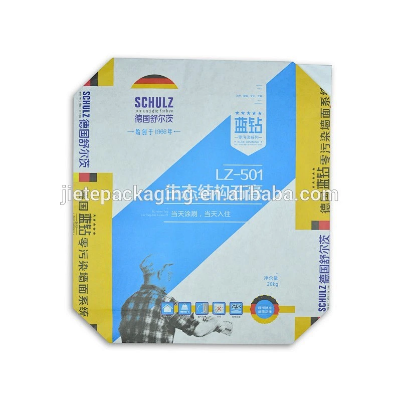 square bottom valve cement, glue, plaster packing kraft paper bags 20kg