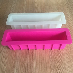 Silicone toast rectangle soap mold bathroom bar loaf Soap silicone molds
