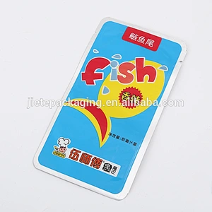 PE plastic bag custom printed packing fish tail