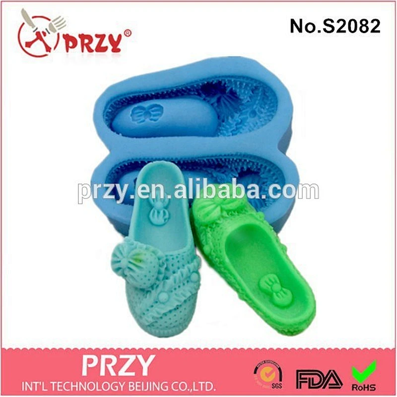 DIY handmade shoes silicone molds for soap making , silicone soap molds