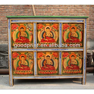 Tibetan Furniture in living room cabinet