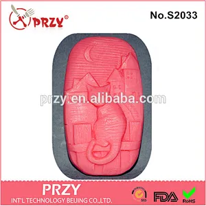 Eco-friendly DIY cat handmade lotus silicone soap mold
