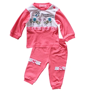 Little girls clothing pajama sets latest suit fashion cotton