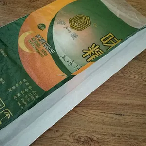 Factory sale custom double-sided printing pp woven bag with liner 25kg