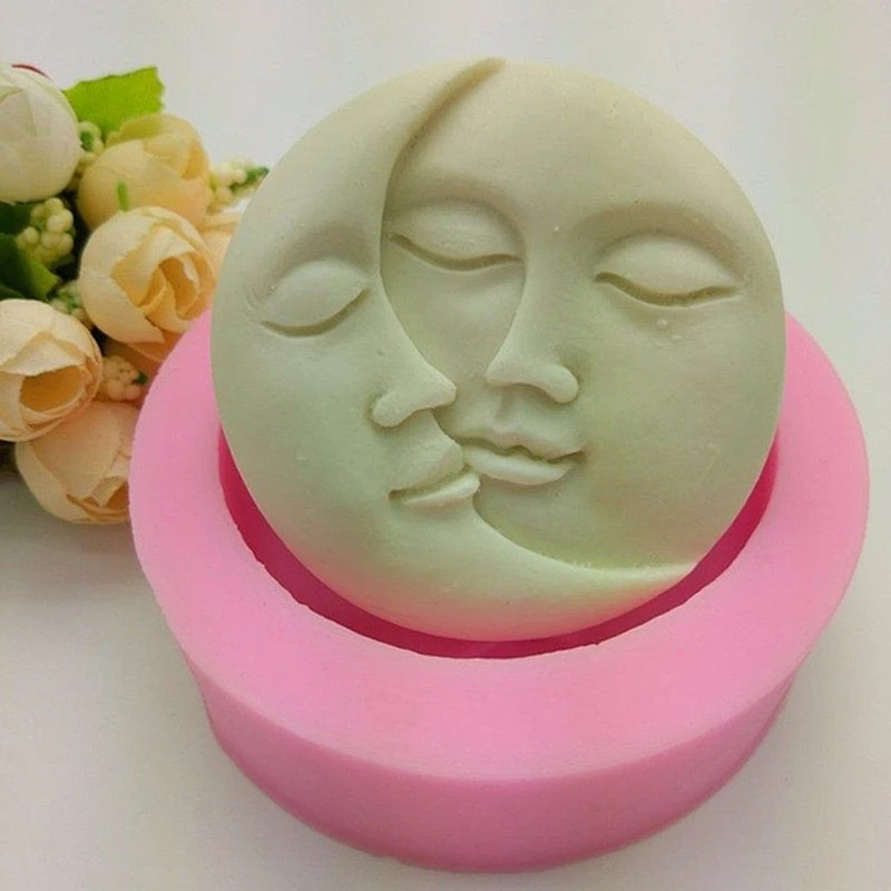 Creative Moon Sun Soap Mold Handmade Silicone mold Chocolate Cake mould