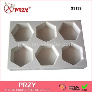 Hexagon mold for soap 6 hole soap mold silicone mold