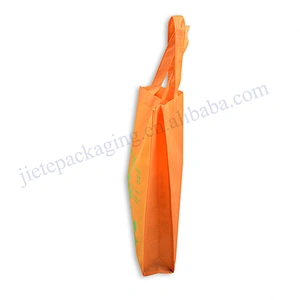 Orange Folding Non Woven Portable Bag for Shopping ,promotion and market