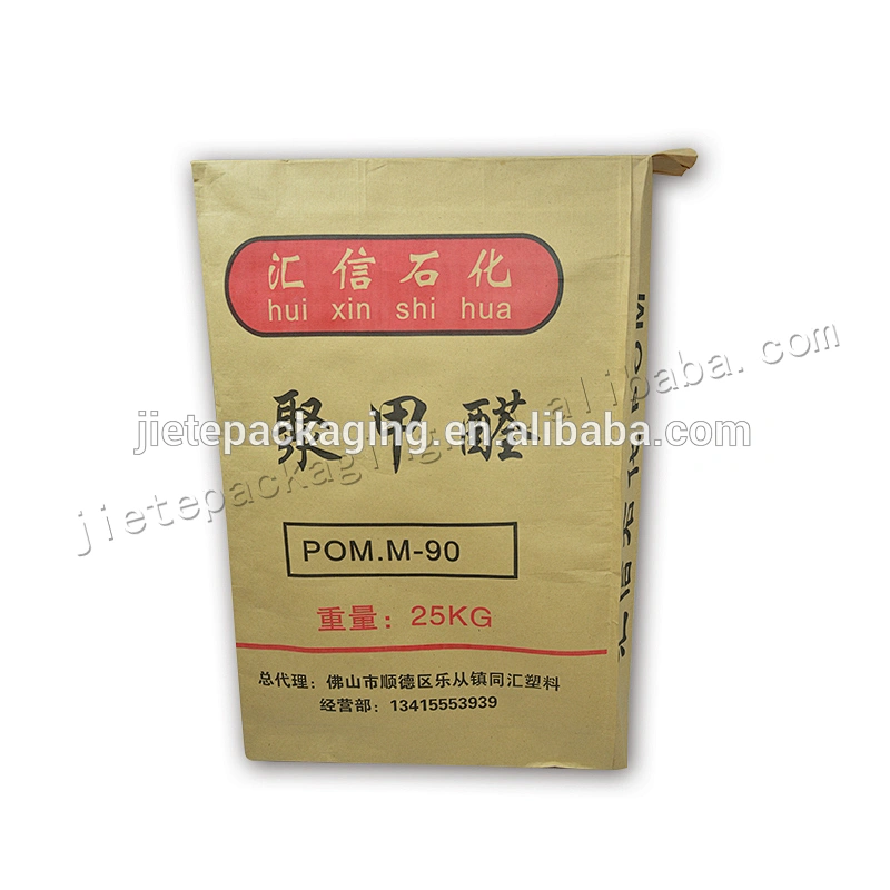 25kg Multilayer kraft paper packaging bag/sacks for chemical,mortar,cement,tile adhesive,wall putty powder