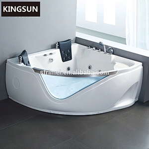Guangzhou wholesale waterfall corner whirlpool outdoor 2 person soft hot tub