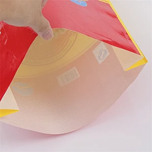 Custom wholesale yellow woven bag 15 kg for rice, feed woven bag